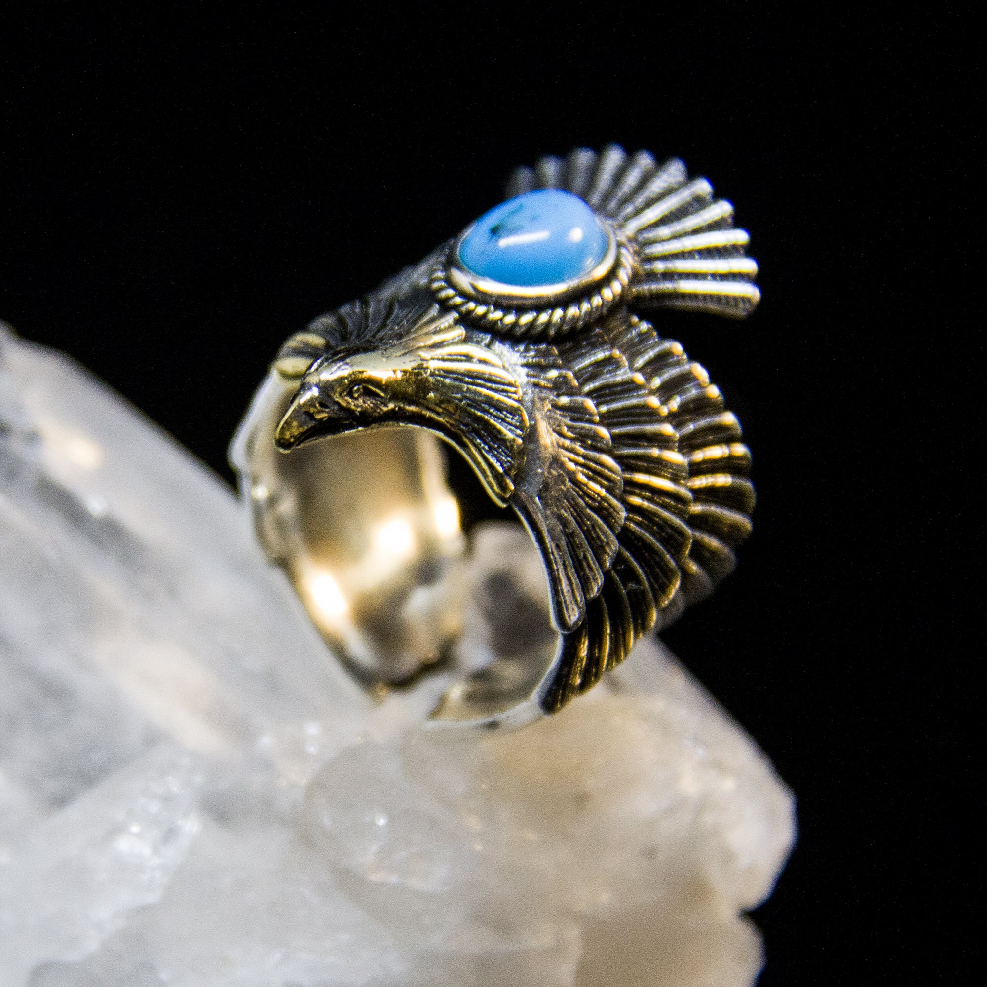 925 Sterling Silver Eagle Ring Mens Rings Boho Ring Gothic Etsy