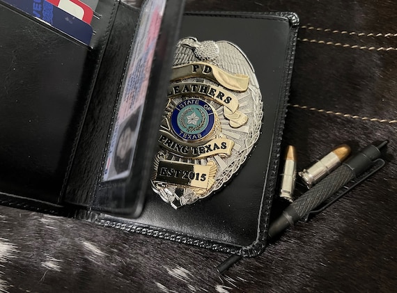 Carteras Policiales Cartera De Piel De Hombre Cartera Portaplaca