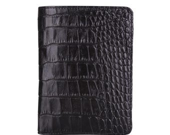 Police Badge Wallet  All Leather Universal Fit-Black Croc