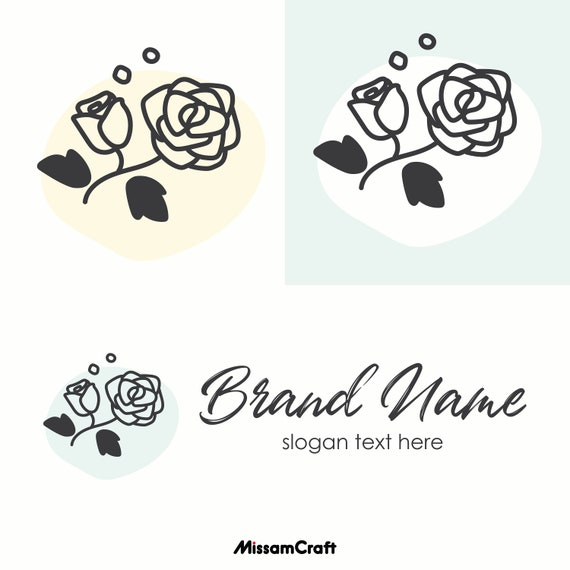 Premade Flowers Logo Florist Jpg Png And Ai Etsy