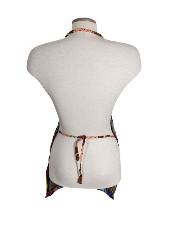 Handmade Patchwork Full Front Bib Apron African P… - image 2