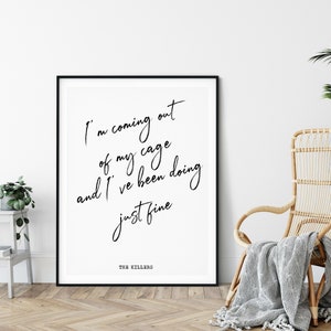 MR BRIGHTSIDE LYRIC print, digital download, instant download, jpeg, the killers, gift, home decor, art, anniversary, modern, typography