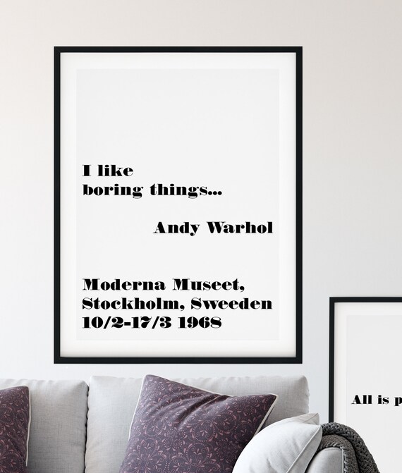 【希少】Andy Warhol ルートートI like boring thing I like Boring Things Poster by Andy Warhol | King & McGaw