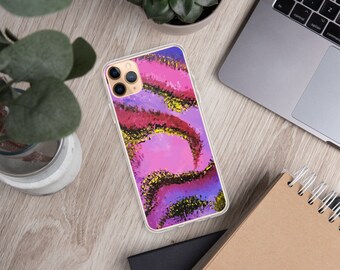 Paarse iPhone Case - echt schilderen
