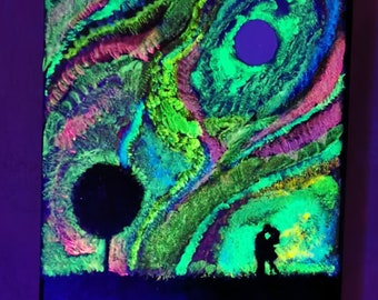 Lovers In The Dark - Glow in the Dark Painting
