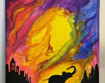 Gloed in het Donkere Olifant Schilderen