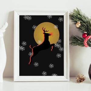 Rudolph, a rena do nariz vermelho, download instantâneo 8x10, impressões de Natal, férias, renas, presente para a mãe, decoração de Natal, crianças