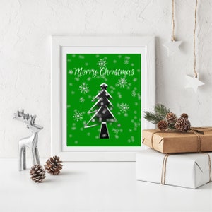 Merry Christmas, 8x10 Instant PNG Digital Download, Four Printable ...