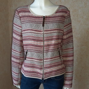pull vintage, pull multicolore vintage, pull pour femme, veste à manches longues blazers vêtements hippies décontractés vêtements bohème pull taille L