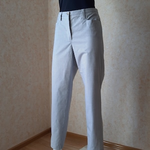 Vintage Classic Pants, Slim style Pants, SIze US 14 Pants Vintage Miss High Waisted 90&#39;s denim Women&#39;s jeans, White women jeans