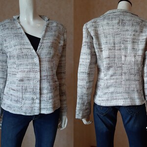 Vintage Blazer Jacket Women Blazers Gray Coat Size M-L Vintage Lady Button blazer Gray blazer Office jacket Classic jacket