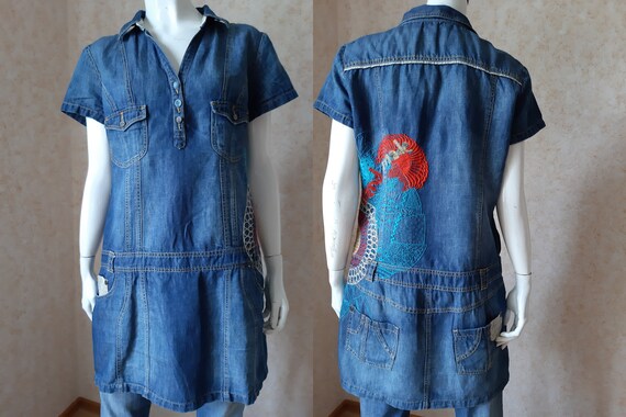 Vintage Desigual Jeans dress Office dress Elegant