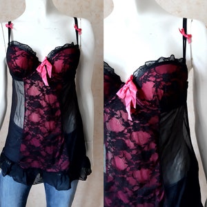 Corsé vintage negro rosa para fiesta de graduación, corpiño con ganchos, escote en forma de corazón, estilo victoriano, corsé floral, talla M