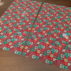 Set of 2 Vintage Christmas Tablecloth, Christmas tree bumps, Holly Pine Tablecloth, Xmas Holidays, Holidays table linens, Christmas bells