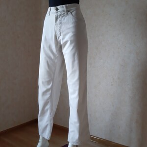 Vintage Camel Active Classic White Pants, Style Pants, SIze L Pants Vintage Miss High Waisted 90&#39;s denim Women&#39;s jeans, White women jeans