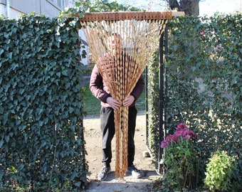 Beaded Curtains Any Size/ Made in Ukraine/ Door Beads/ Beaded Door Curtain/ Wood Bead Door Curtain/ Hippy/ Boho Decor/ Handmade Door curtain