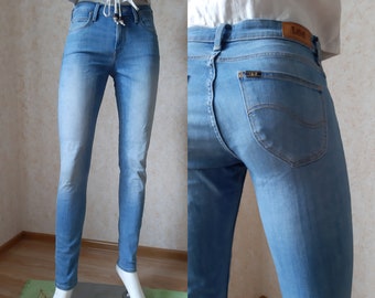Jeans classici vintage, Jeans da donna, Jeans taglia W28 L33 Jeans da donna in denim vintage a vita bassa anni '90