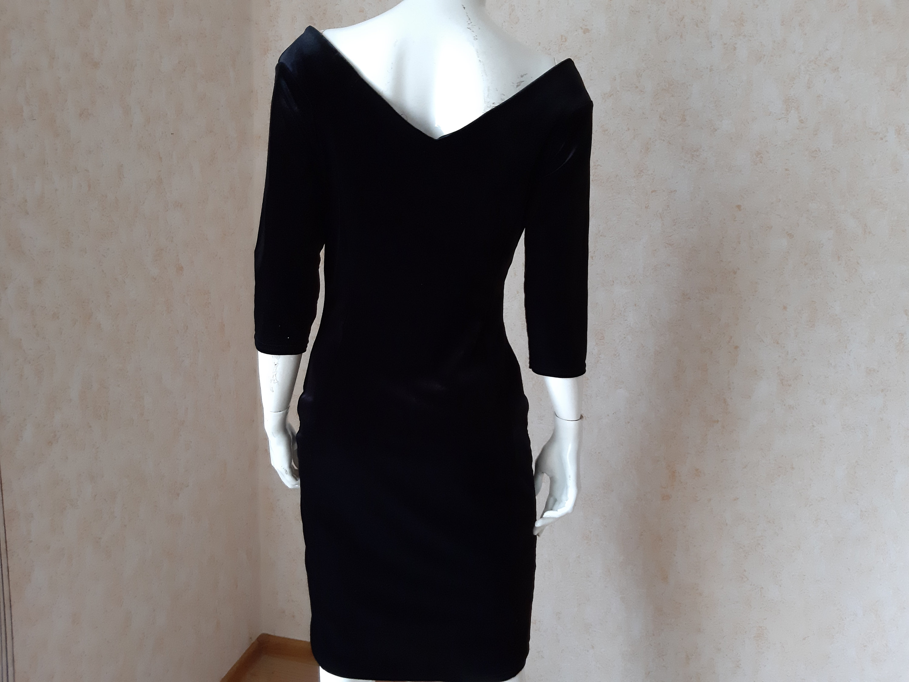 Vintage Velvet Black Dress. Office Dress. Elegant Dress. - Etsy