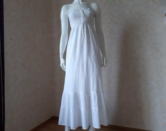 Vintage dress sexy party evening White dress M/L size Fashion dress Occasion dress Cocktail Dress Dance dress Summer dress