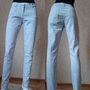 Vintage Classic Jeans, Slim style Jeans, SIze M Jeans Vintage Miss Low Waisted 90&#39;s denim Women&#39;s jeans, Leopard women jeans