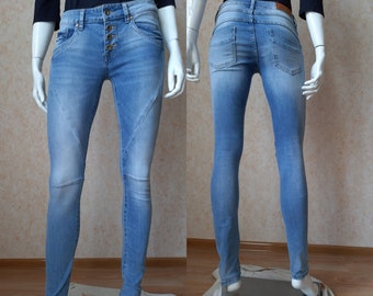 Vintage Denim Classic Jeans, Light Blue Jeans, Denim Jeans, Gr. 27 Jeans Vintage Miss Low Waisted 90er Jahre Denim Damenjeans