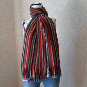 Vintage wool scarf. Shawl Retro. Unisex Scarf. Men Scarf. Woman Scarf. Vintage Retro. Wool Scarf for Women. Long Scarf.Vintage Italy muffler