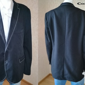 Vintage Commander Blazer Retro Jacket Men&#39;s Blazers Blue Coat Size L Vintage Dandy Elegant blazer Button blazer Man&#39;s jacket