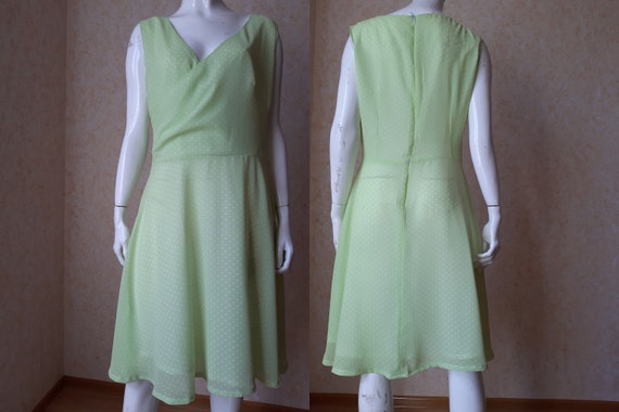 light green polka dot dress