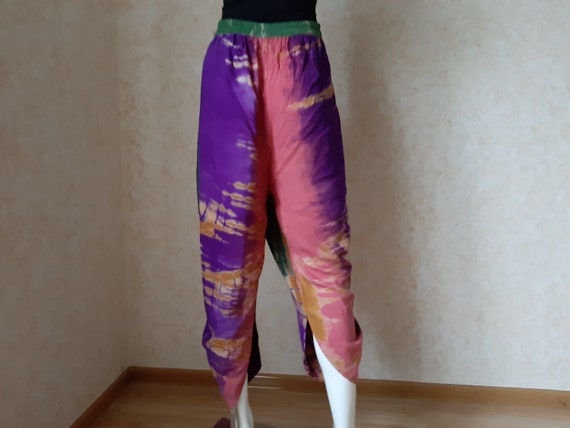 Vintage Viscose Baggy Fit Harem Viscose Multicolo… - image 6