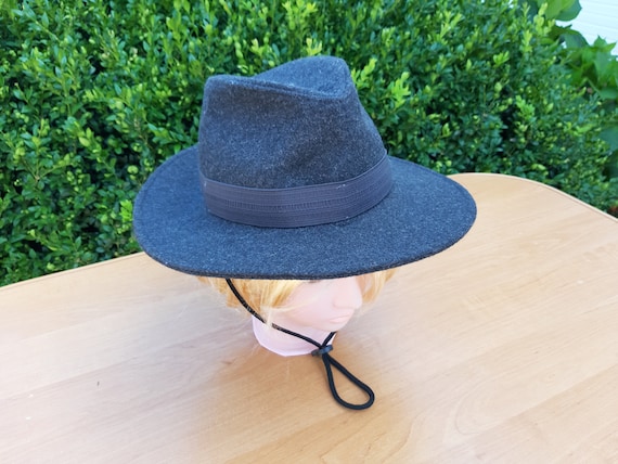 Vintage Trachten Capo Hat. Blue Tweed 