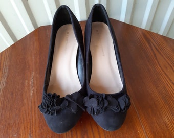 Vintage Blue Shoes Leather Women Shoes Heeled Shoes Dorothy Perkins Shoes Size 40 EU / 8.5 US / 6 UK