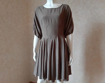 Vintage sexy youth summer dress, Brown dress Size M Fashion dress, Occasion dress, Cocktail Dress, Dance dress, Stylish Dresses