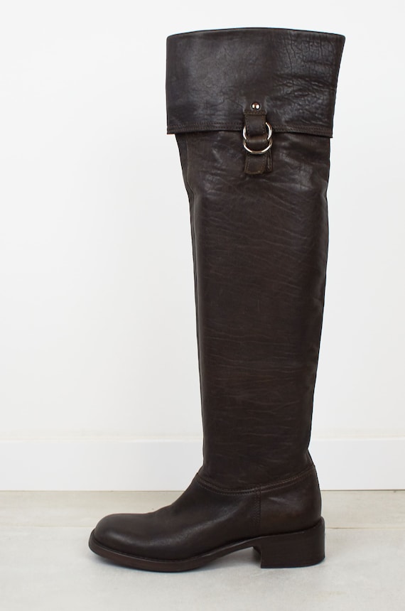 Vintage Miu Miu over the knee boot Miu Miu brown l