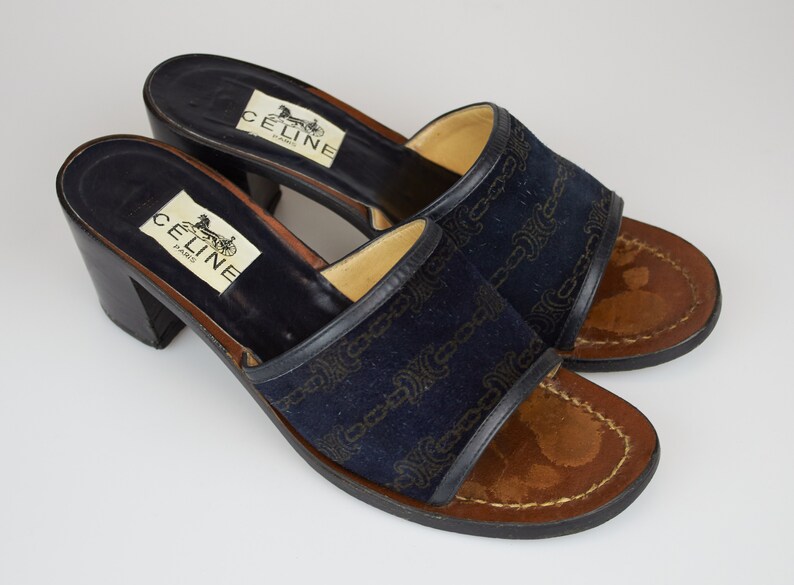 blue suede shoes flip flops