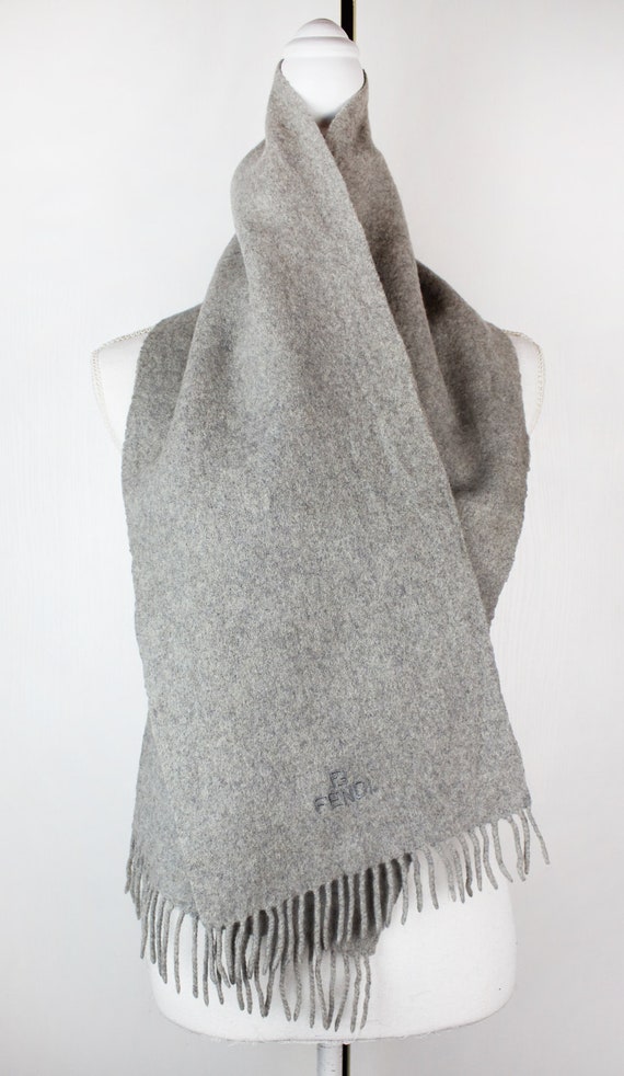grey fendi scarf