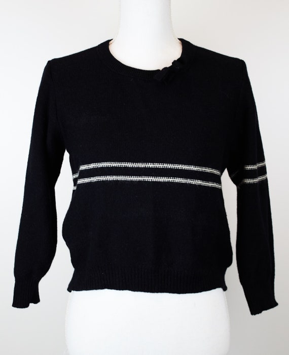 Vintage Sonia Rykiel sweater black striped knited