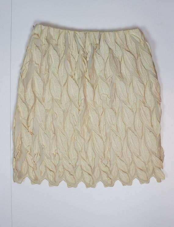Vintage Valentino Garavani skirt mini ecru skirt c
