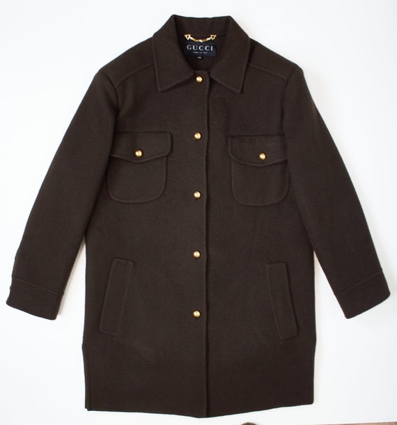 Vintage Gucci brown coat shirt style coat brown co