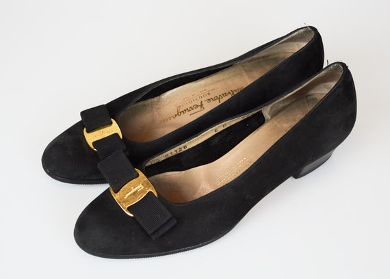 Vintage Salvatore Ferragamo bow ballerinas Ferraga