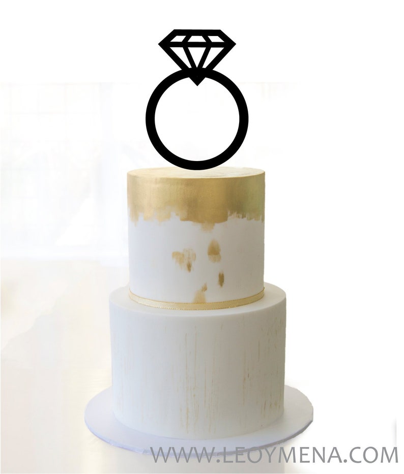 Cake Topper Wedding Ring Engagement Ring Topper Wedding - Etsy