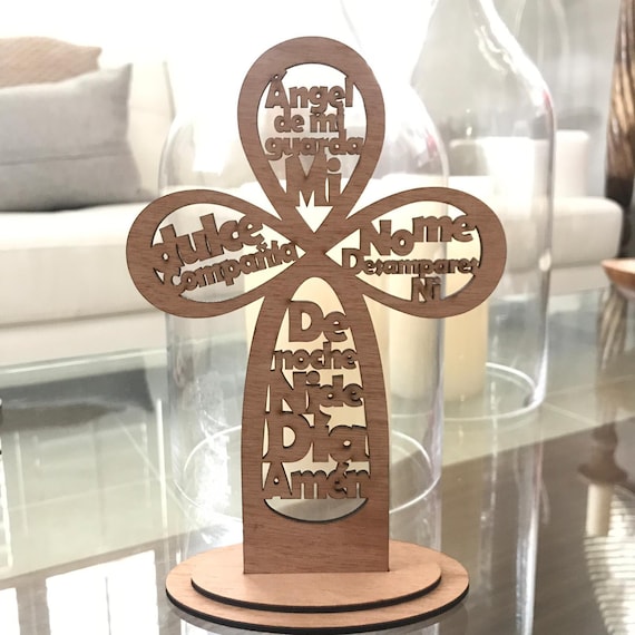 Cruz Angel de mi Guarda Recuerdo de Mi primera comunión | Etsy México