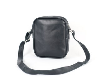 Bolso de hombro para hombre, bolso mensajero pequeño, bolso de cuero para hombre, bolso de cuero marrón, bolso de cuero para hombre, bolso de cuero pequeño, bolso de cuero negro