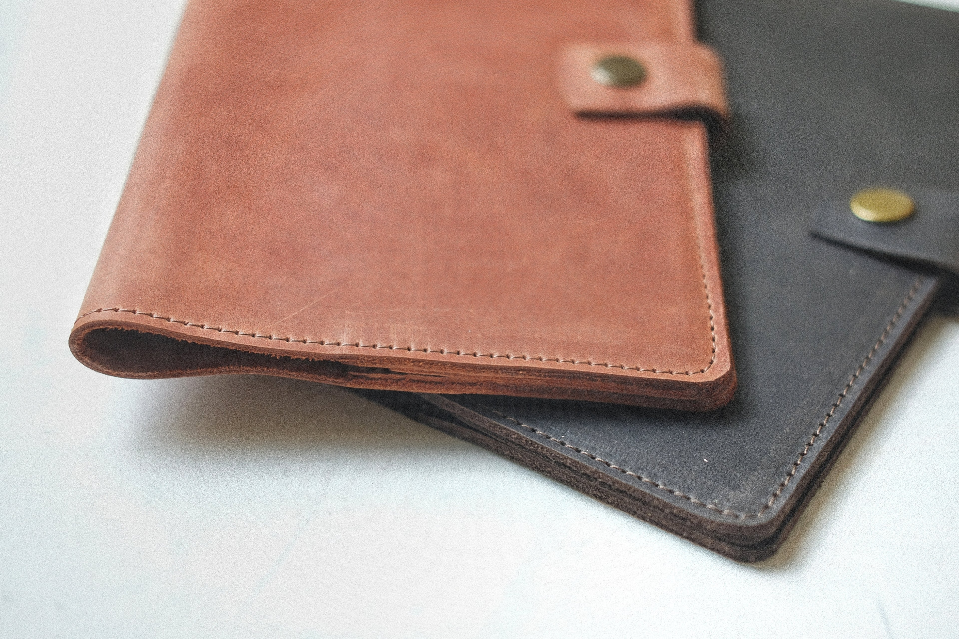 Personalized leather notebook cover / Leather book cover / Etsy