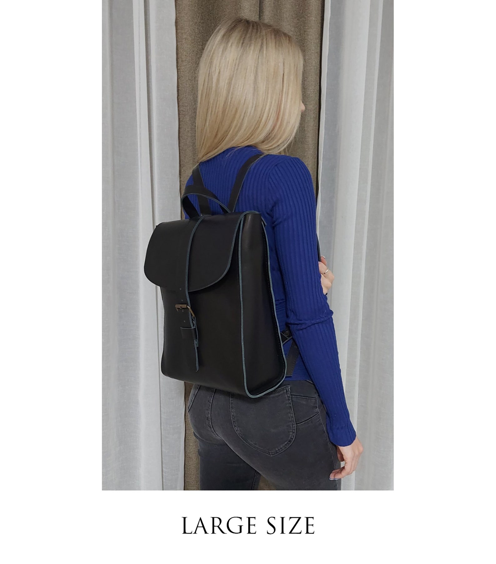 Leather Backpack Women / Leather Laptop Backpack / Leather Etsy