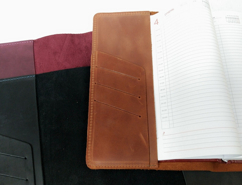 Free Personalized Notebook Cover, Hobonichi Notebook Cover, Leather Notebook Cover, Leather Book Cover, A5 Leather Cover, Custom Book Cover image 10