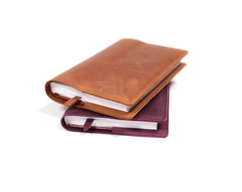 Couverture de journal heureux, Couverture de carnet en cuir, Couverture de livre en cuir, Couverture de carnet personnalisée, Couverture de carnet A5, Couverture de carnet personnalisée