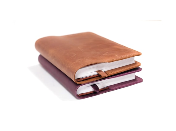 Personalized leather notebook cover, Custom notebook cover, Hobonichi leather cover, A6 notebook cover, A5 notebook cover, B5 notebook cover