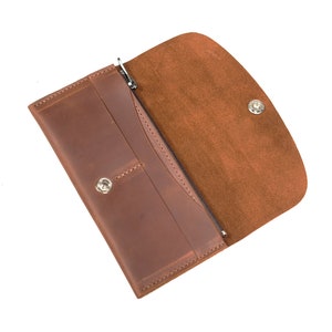 Cartera de cuero, Cartera de cuero para mujer, Cartera de cuero para mujer, Cartera de cuero para hombre, Cartera de cuero personalizada, Monedero con cremallera, Monedero largo