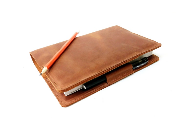 Free Personalized Notebook Cover, Hobonichi Notebook Cover , Leather Notebook Cover, Leather Book Cover, A5 Leather Cover, Custom Book Cover