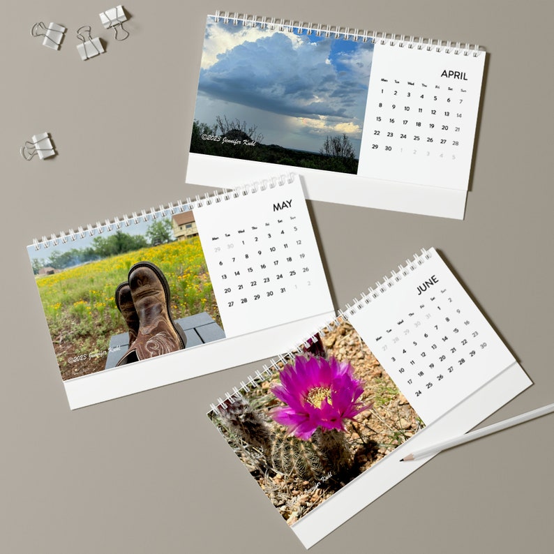 Texas Hill Country Desk Calendar 2025 Etsy